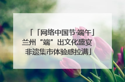 「网络中国节·端午」兰州“端”出文化盛宴 非遗集市体验感拉满