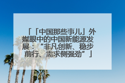 「中国那些事儿」外媒眼中的中国新能源发展：“非凡创新、稳步前行、需求侧强劲”