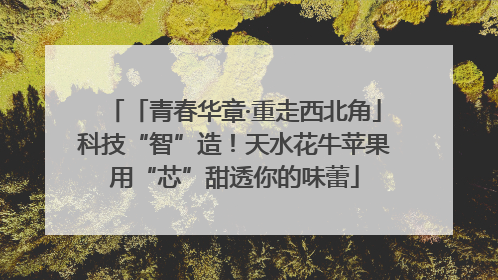 「青春华章·重走西北角」科技“智”造！天水花牛苹果用“芯”甜透你的味蕾