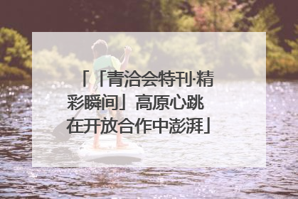 「青洽会特刊·精彩瞬间」高原心跳 在开放合作中澎湃