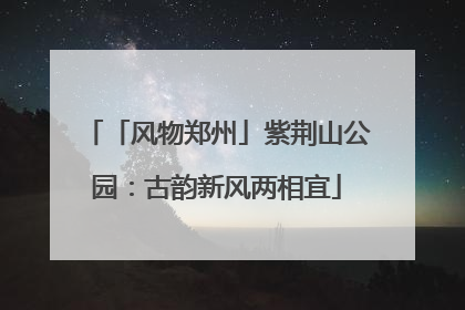 「风物郑州」紫荆山公园：古韵新风两相宜