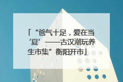 “爸气十足，爱在当‘夏’——古汉潮玩养生市集”衡阳开市