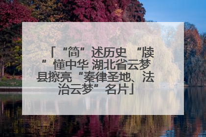 “简”述历史 “牍”懂中华 湖北省云梦县擦亮“秦律圣地、法治云梦”名片