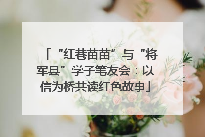 “红巷苗苗”与“将军县”学子笔友会：以信为桥共读红色故事