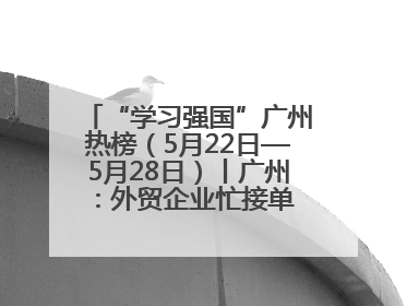 “学习强国”广州热榜（5月22日—5月28日）丨广州：外贸企业忙接单 港口码头忙出货