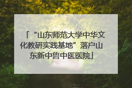 “山东师范大学中华文化教研实践基地”落户山东新中鲁中医医院