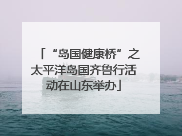 “岛国健康桥”之太平洋岛国齐鲁行活动在山东举办