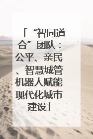 “智同道合”团队：公平、亲民、智慧城管机器人赋能现代化城市建设