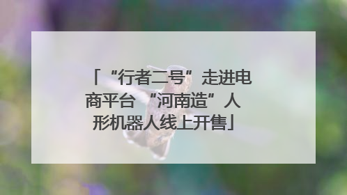 “行者二号”走进电商平台 “河南造”人形机器人线上开售