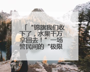 “锦旗我们收下了，水果千万拿回去！”一场警民间的“极限拉扯”暖了整个城