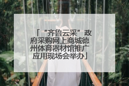 “齐鲁云采”政府采购网上商城德州体育器材馆推广应用现场会举办