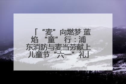 “麦”向燃梦 蓝焰 “童” 行：浦东消防与麦当劳献上儿童节“六一”礼