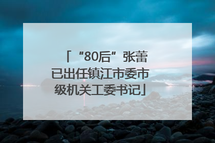 “80后”张蕾已出任镇江市委市级机关工委书记