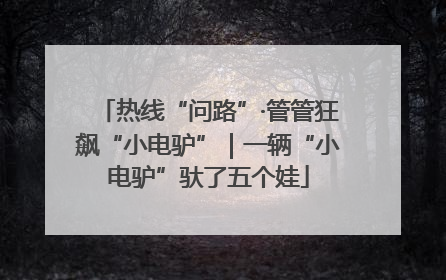 热线“问路”·管管狂飙“小电驴”｜一辆“小电驴”驮了五个娃