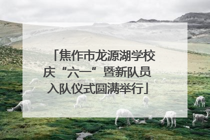 焦作市龙源湖学校庆“六一”暨新队员入队仪式圆满举行