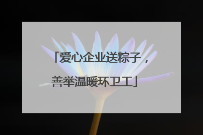 爱心企业送粽子，善举温暖环卫工