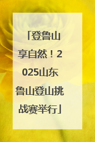 登鲁山 享自然！2025山东鲁山登山挑战赛举行
