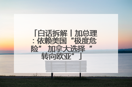 白话拆解丨加总理：依赖美国“极度危险” 加拿大选择“转向欧亚”