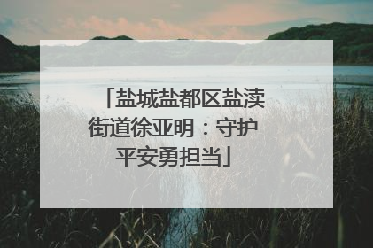 盐城盐都区盐渎街道徐亚明：守护平安勇担当