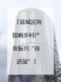 盐城滨海擂响乡村产业振兴“奋进鼓”