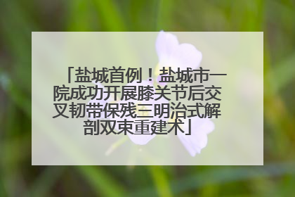 盐城首例！盐城市一院成功开展膝关节后交叉韧带保残三明治式解剖双束重建术
