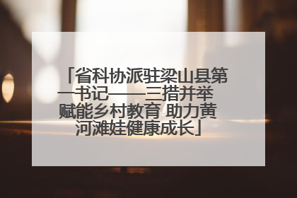 省科协派驻梁山县第一书记——三措并举 赋能乡村教育 助力黄河滩娃健康成长