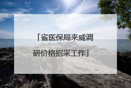 省医保局来威调研价格招采工作