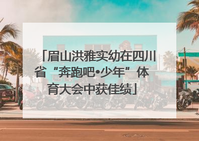 眉山洪雅实幼在四川省“奔跑吧•少年”体育大会中获佳绩