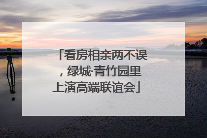 看房相亲两不误，绿城·青竹园里上演高端联谊会