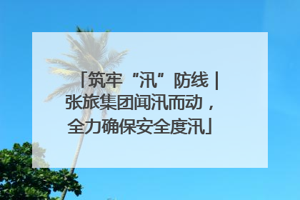 筑牢“汛”防线｜张旅集团闻汛而动，全力确保安全度汛