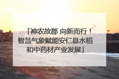 神农故郡 向新而行！智慧气象赋能安仁县水稻和中药材产业发展