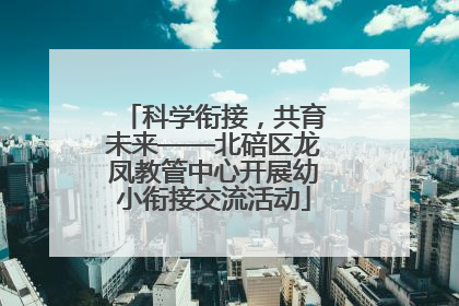 科学衔接，共育未来——北碚区龙凤教管中心开展幼小衔接交流活动