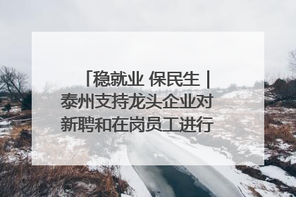 稳就业 保民生｜泰州支持龙头企业对新聘和在岗员工进行实训——到岗就能用 用了就见效