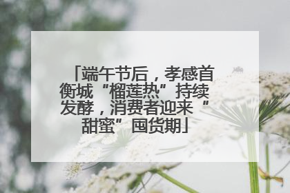 端午节后，孝感首衡城“榴莲热”持续发酵，消费者迎来“甜蜜”囤货期