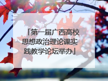 第一届广西高校思想政治理论课实践教学论坛举办