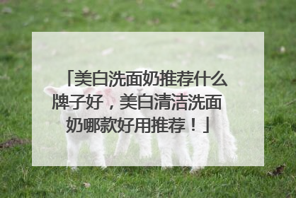 美白洗面奶推荐什么牌子好，美白清洁洗面奶哪款好用推荐！