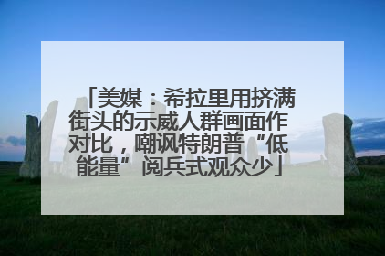 美媒：希拉里用挤满街头的示威人群画面作对比，嘲讽特朗普“低能量”阅兵式观众少