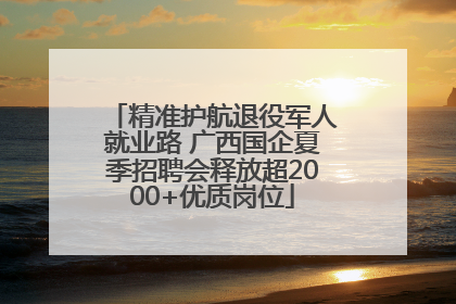 精准护航退役军人就业路 广西国企夏季招聘会释放超2000+优质岗位