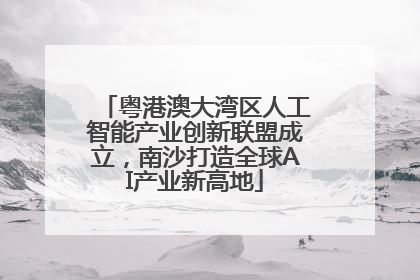 粤港澳大湾区人工智能产业创新联盟成立，南沙打造全球AI产业新高地