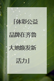 体彩公益品牌在齐鲁大地焕发新活力