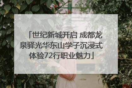 世纪新城开启 成都龙泉驿光华东山学子沉浸式体验72行职业魅力