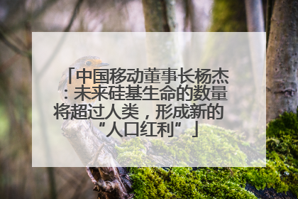 中国移动董事长杨杰：未来硅基生命的数量将超过人类，形成新的“人口红利”