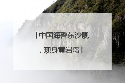 中国海警东沙舰，现身黄岩岛