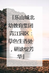 乐山城北幼教育集团青江园区：草色生香处，研途绽芳华