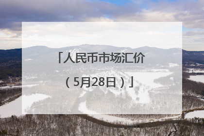 人民币市场汇价（5月28日）