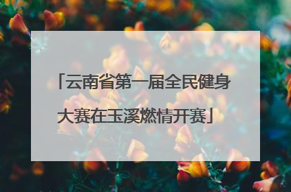 云南省第一届全民健身大赛在玉溪燃情开赛