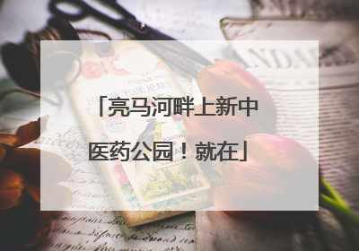 亮马河畔上新中医药公园！就在