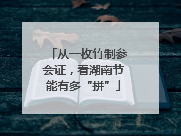 从一枚竹制参会证，看湖南节能有多“拼”