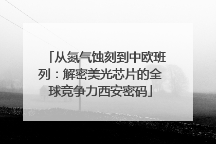 从氮气蚀刻到中欧班列：解密美光芯片的全球竞争力西安密码