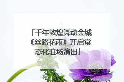 千年敦煌舞动金城《丝路花雨》开启常态化驻场演出